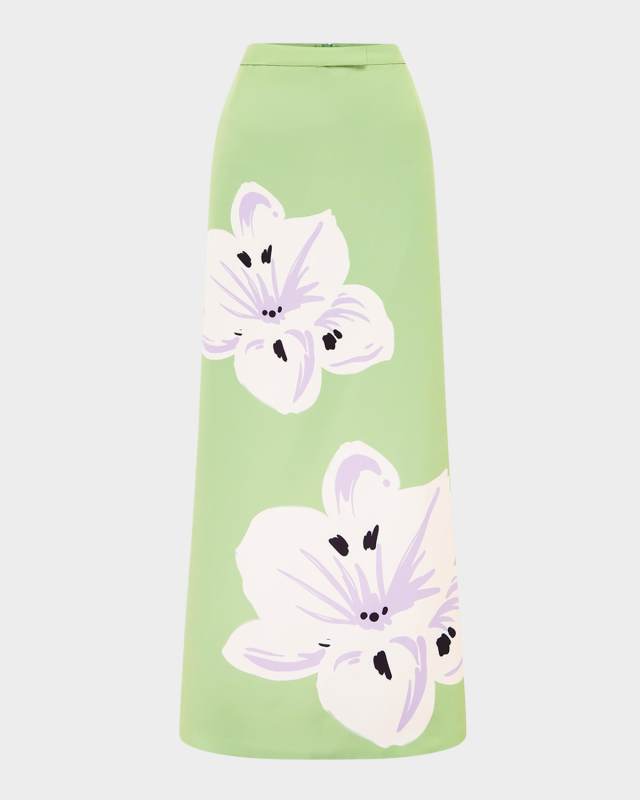 Clementine Floral-Print Maxi Skirt